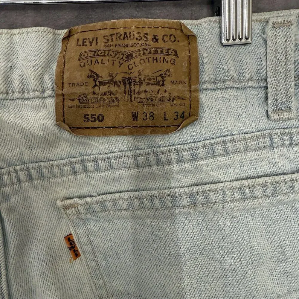 Vintage Levi’s 550 Men’s Relaxed Fit Orange Tab Made In‎ USA 34x32